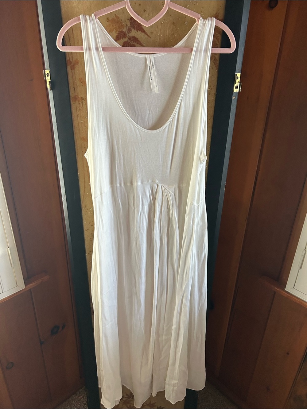 NWOT Anthropologie White Flowing Sleeveless Slip Dress